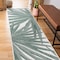 World Rug Gallery Tropical Leaves Nature Inspired Indoor/Outdoor Runner Rug 2' x 7' Green 4030GREEN2X7 - alternate 7